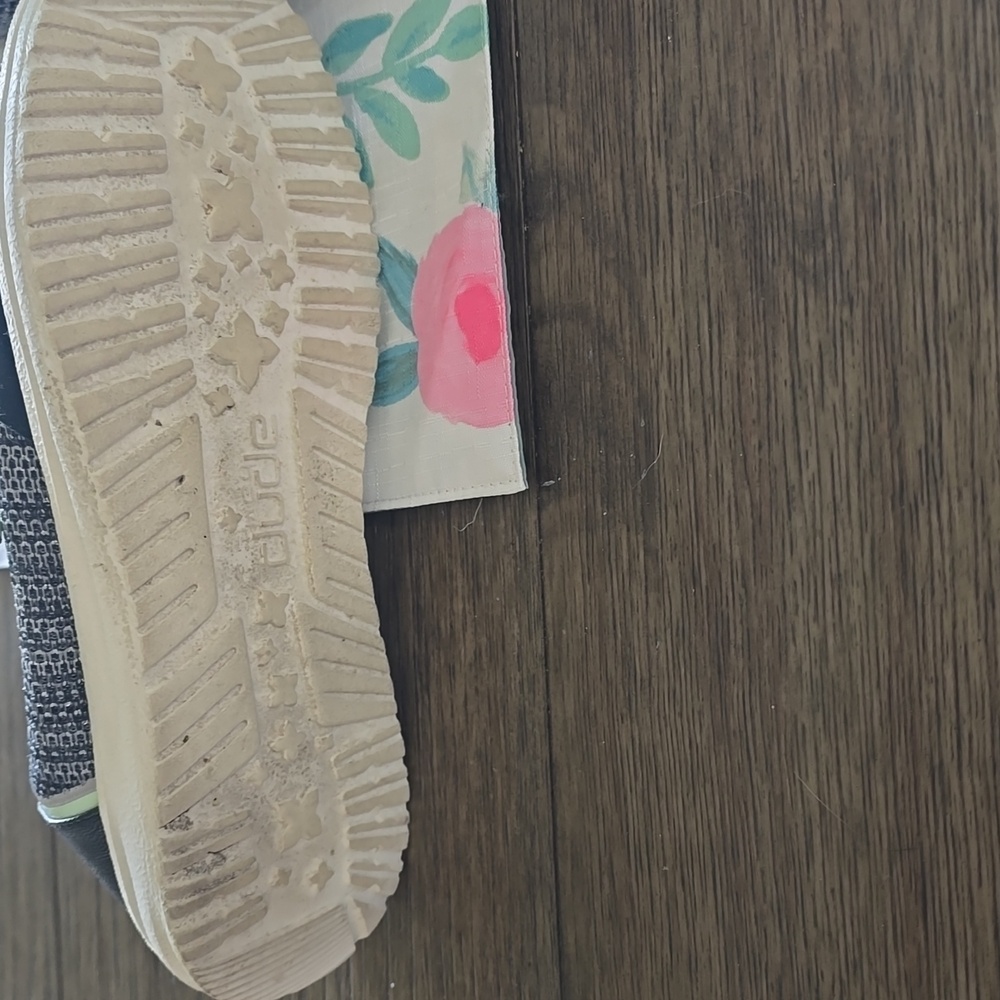 Hey Dude Black and White Slip On Shoes - Picture 2 of 4